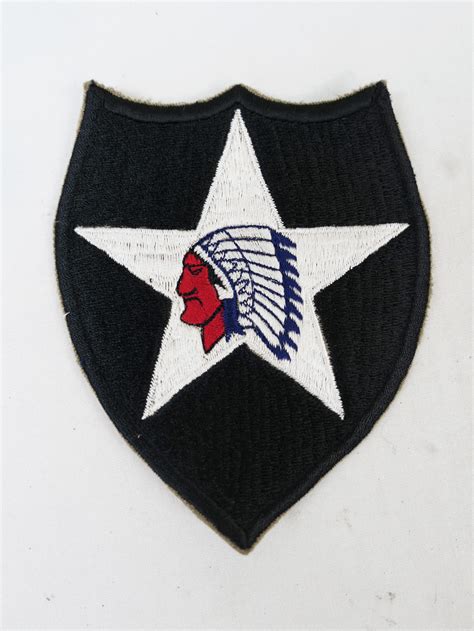 US Army 2nd Infantry Division Patch Indian Head Lomax Militaria