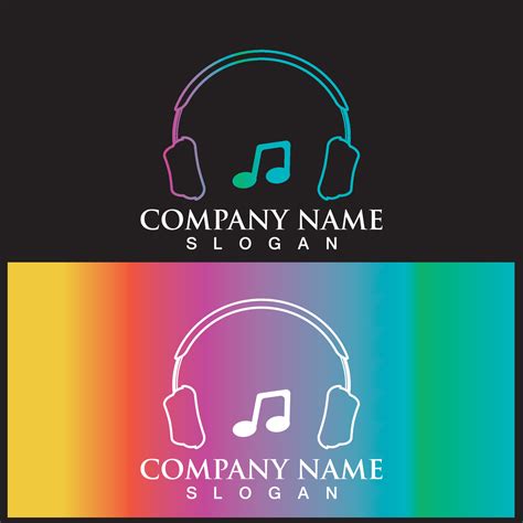 Headphone Earphone Logo And Vetor Template 12393438 Vector Art At Vecteezy