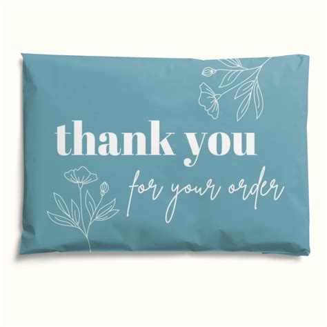 Eco Friendly Poly Mailers X Blue Thank You Mailers Etsy