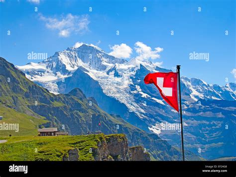 Winter landscape in the Jungfrau region Stock Photo - Alamy