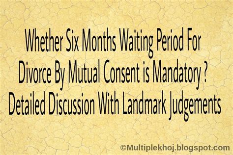 Whether Six Months Waiting Period In Section 13b2 Of Hindu Marriage