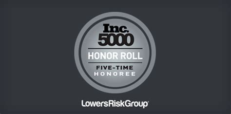 Lowers Risk Group Named To Inc 5000 Honor Roll Among Americas