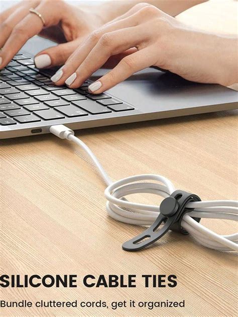 Pcs Cable Management Kit Reusable Adjustable And Multipurpose