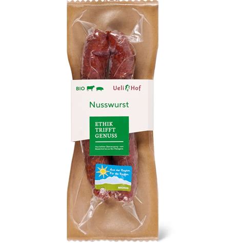 Migros Bio Saucisse S Che Aux Noisettes Migros