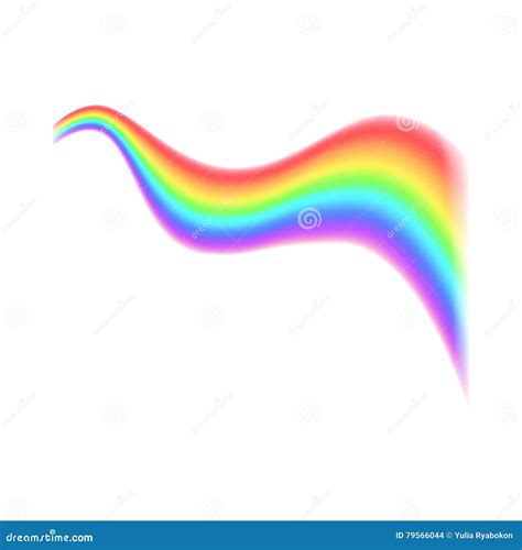 L Nea Curvada Arco Iris Icono Estilo Realista Ilustraci N Del Vector