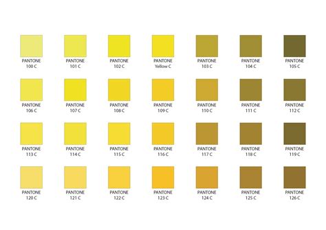 Pantone Color Chart Yellow