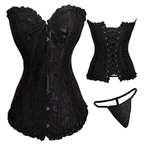 Women Overbust Corset Bustier Top Waist Training Lace Up Lingerie