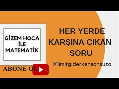 Her Yerde Kar Na Kan O Me Hur Soru Ikinciderecedendenklemler