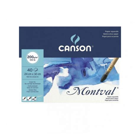 Bloc De Papiers Aquarelle Canson Montval G X Cm La