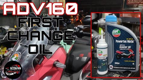 FIRST CHANGE OIL OF OUR ADV160 PERTUA ENGINE OIL PERTUA GEAR OIL