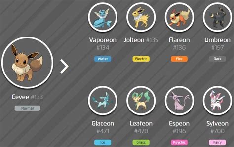 Pok Mon Go Eevee Evolution How To Evolve Eevee Into Sylveon Leafeon ...