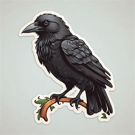 Crow cartoon vector background | Premium AI-generated image