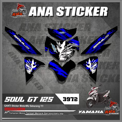 Jual Decal Sticker Yamaha Mio Soul Gt List Design Kabuki