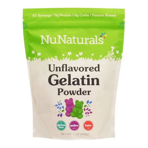 Nunaturals Unflavored Beef Gelatin Powder Instantly