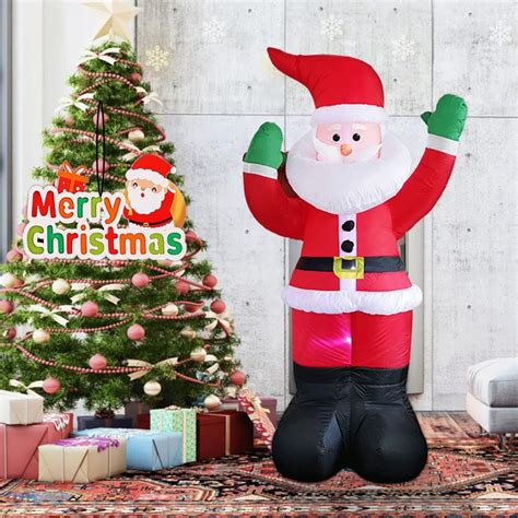 6ft Christmas Inflatable Santa Claus With T Bog Led Lights For Blow