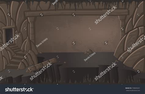 Cartoon Cave Landscape Nature Scene Adventure Stock Vector (Royalty Free) 739839241 | Shutterstock