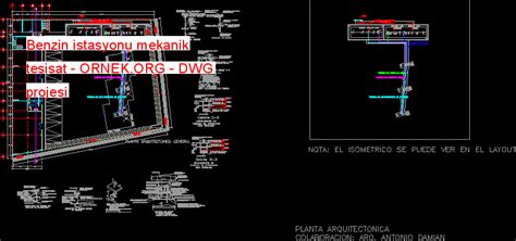 Proje Sitesi Benzin Istasyonu Mekanik Tesisat Autocad Projesi