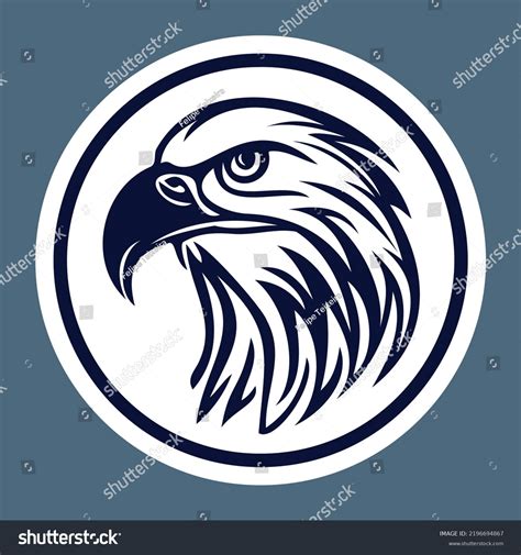 Eagle Head Vector Line Art Stock Vector (Royalty Free) 2196694867 ...