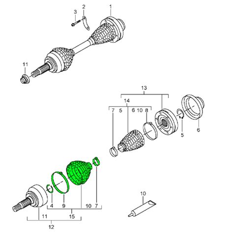 Porsche Cayenne Cv Joint Boot Kit Constant Velocity Joint Boot