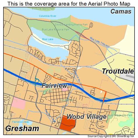 Aerial Photography Map of Fairview, OR Oregon
