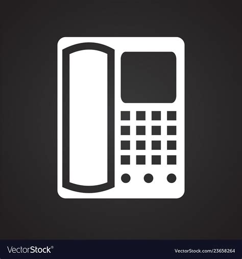 Phone Icons Set On White Background For Graphic Vector Image