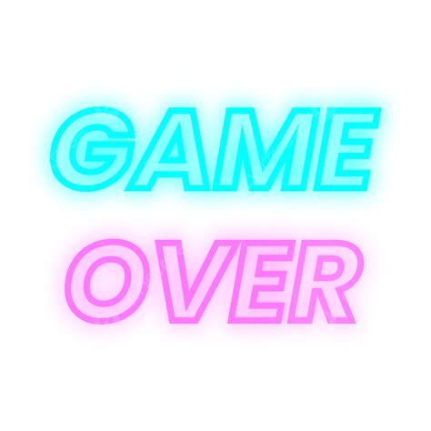 Game Over Pixel Vector Hd Images Game Over Neon Text Game Over Neon