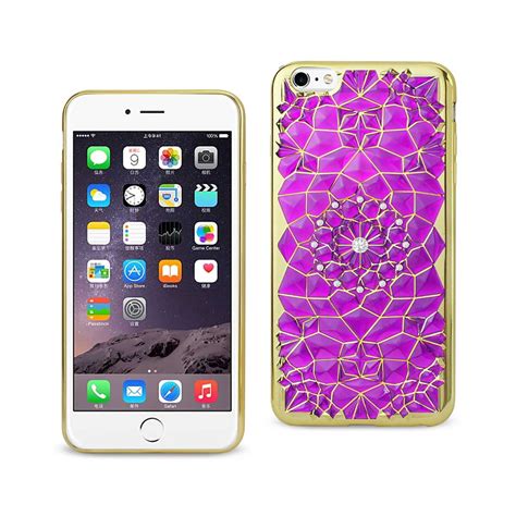 Case Designed For Iphone 6 Plus 6s Plus Soft Tpu With Sparkling Diamond Sunflower Design In