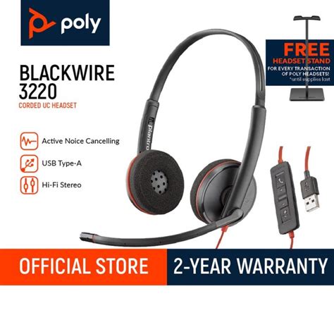 Plantronics Blackwire C3220 3220 Usb A Headset With Noise Canceling Microphone Lazada Ph