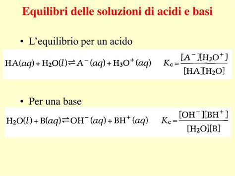 Ppt Equilibri In Soluzione Powerpoint Presentation Free Download