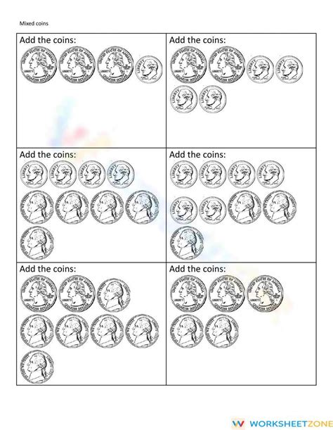 Adding Coins Worksheet