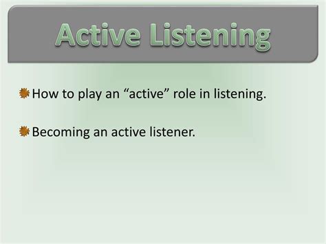 Ppt Active Listening Powerpoint Presentation Free Download Id5045061