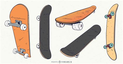 Skateboard Angles Design Pack Vector Download