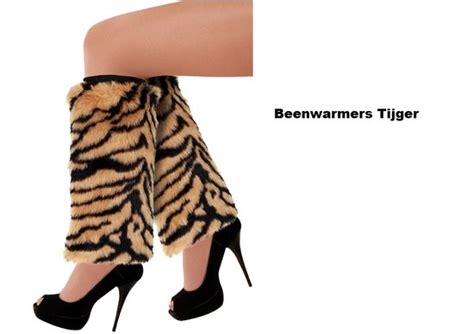 Paar Beenwarmers Pluche Tijger Dieren Festival Thema Feest Festival Bol