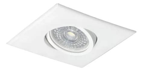 Spot Embutir Pvc Para Dicro Led Gu10 Cuadrado Blanco