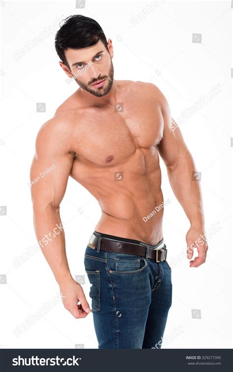 Portrait Handsome Muscular Man Nude Torso Stock Photo Shutterstock