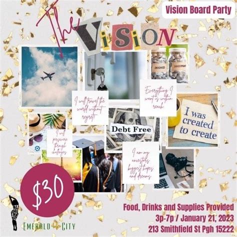 Vision Board Party Emerald City Pittsburgh January 21 2024