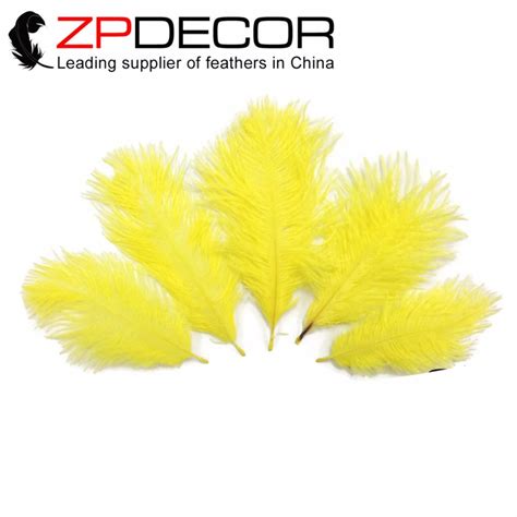 Zpdecor Plumas De Avestruz Peque As Amarillas Para Decoraci N De Boda