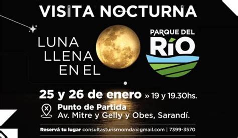 Visita Nocturna Luna Llena En Parque Del R O Avellaneda Hoy