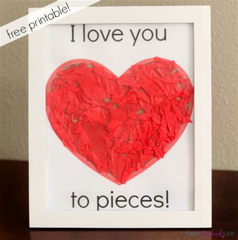 I Love You To Pieces Valentine S Day Craft Activity Valentine Day