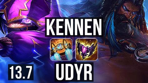 KENNEN Vs UDYR TOP 2 1 12 1 8M Mastery KR Master 13 7 YouTube