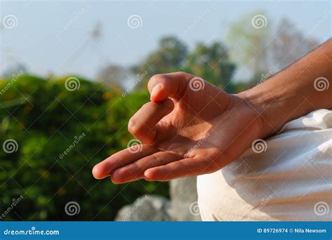 Hand in Jnana Mudra stock photo. Image of hindu, meditation - 89726974