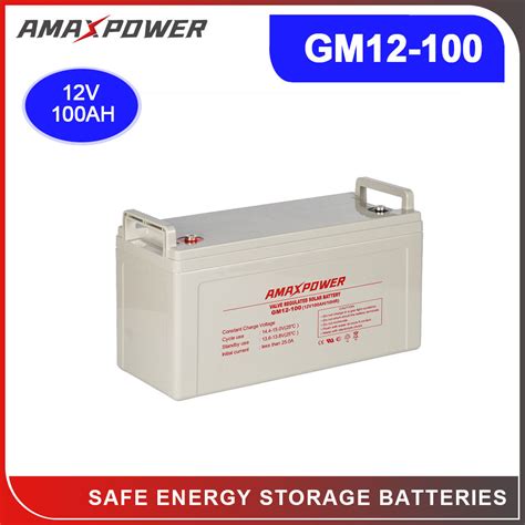 Valve Regulated Lead Acid Agm Rechargeable 12v100ah Batteries For Upsinvertersolar Amaxpower