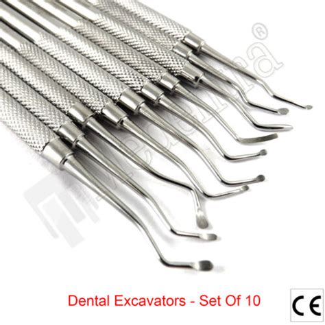 Dental Restorative Excavators Kit Blade Cavity Curette Spoon Excavators