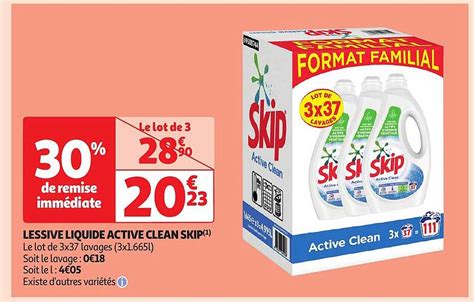 Promo Lessive Liquide Active Clean Skip Chez Auchan ICatalogue Fr