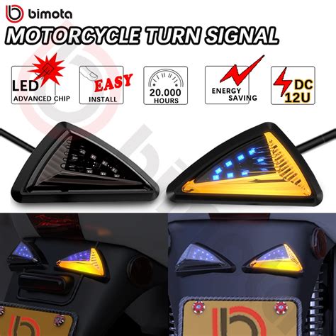 Bimota Motorcycle Turn Signal Triangle Running Light Led Universal