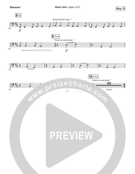 Bless God Choral Anthem SATB Bassoon Sheet Music PDF Brooke