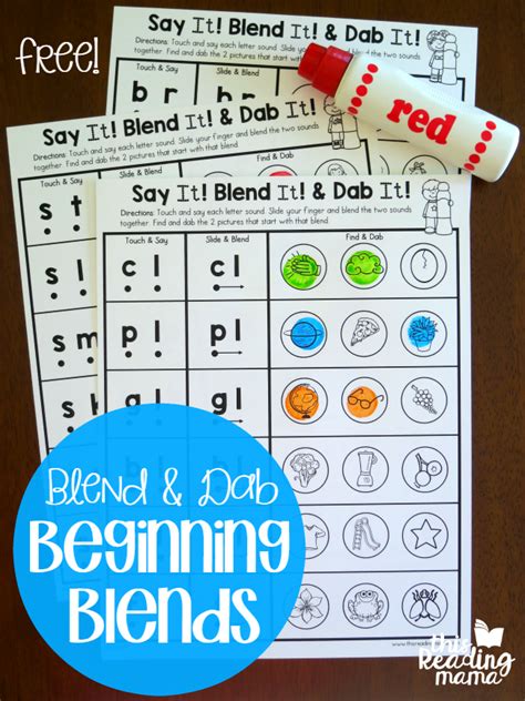 Blend Dab Beginning Blends Worksheets This Reading Mama