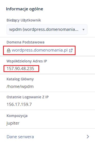 Jak Sprawdzi Adres Hostingu W Cpanel Domenomania Pl