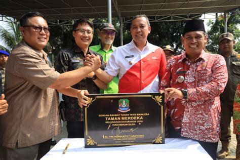 Kembali Resmikan Taman Plt Wali Kota Bekasi Hijaukan Lingkungan