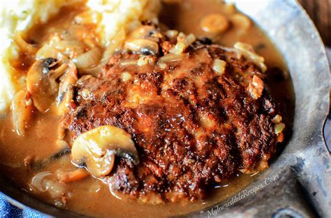 Southern Hamburger Steaks With Onion Mushroom Gravy Linda Carr